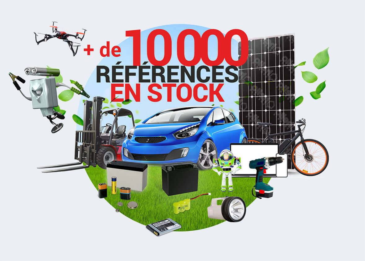 Exemples d'applications dont nous vendons les produits (batteries, piles, accumulateurs)